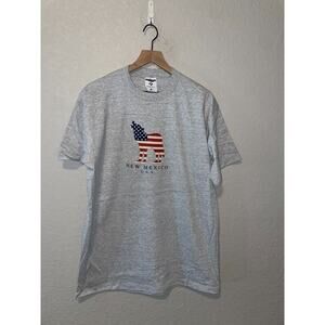 Vintage New Mexico Shirt NM USA Gray Wolf Graphic Tee 90s VTG Jerzees Large